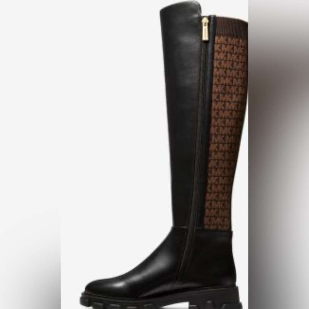 Michael Kors Ridley Black and Brown Over the Knee Boots - Picture 4 of 4